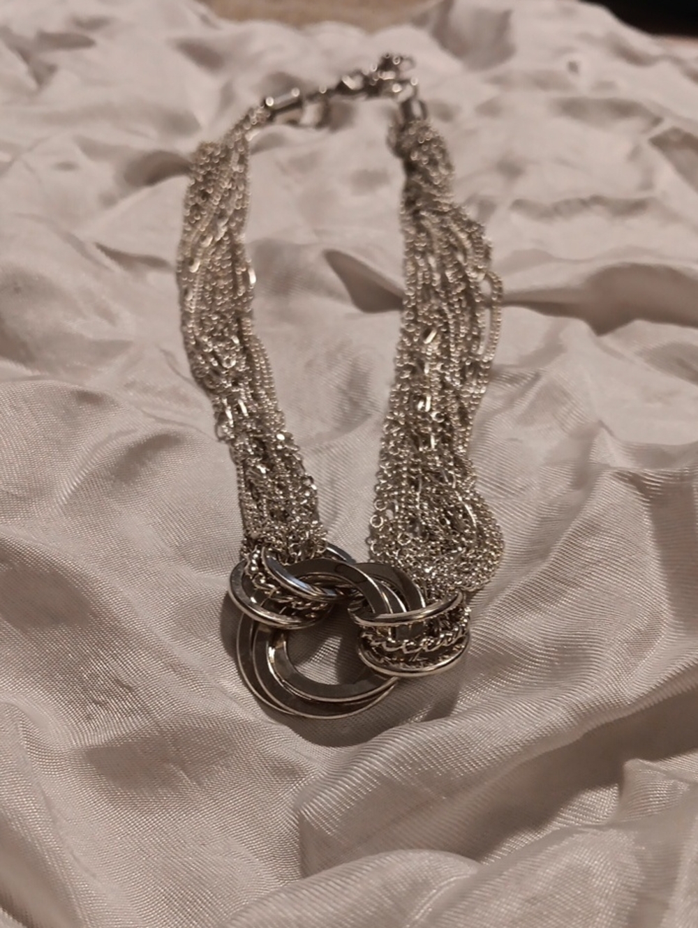 Multi-Strand Silver .925 Knot Pendant Necklace - Women Jewelry